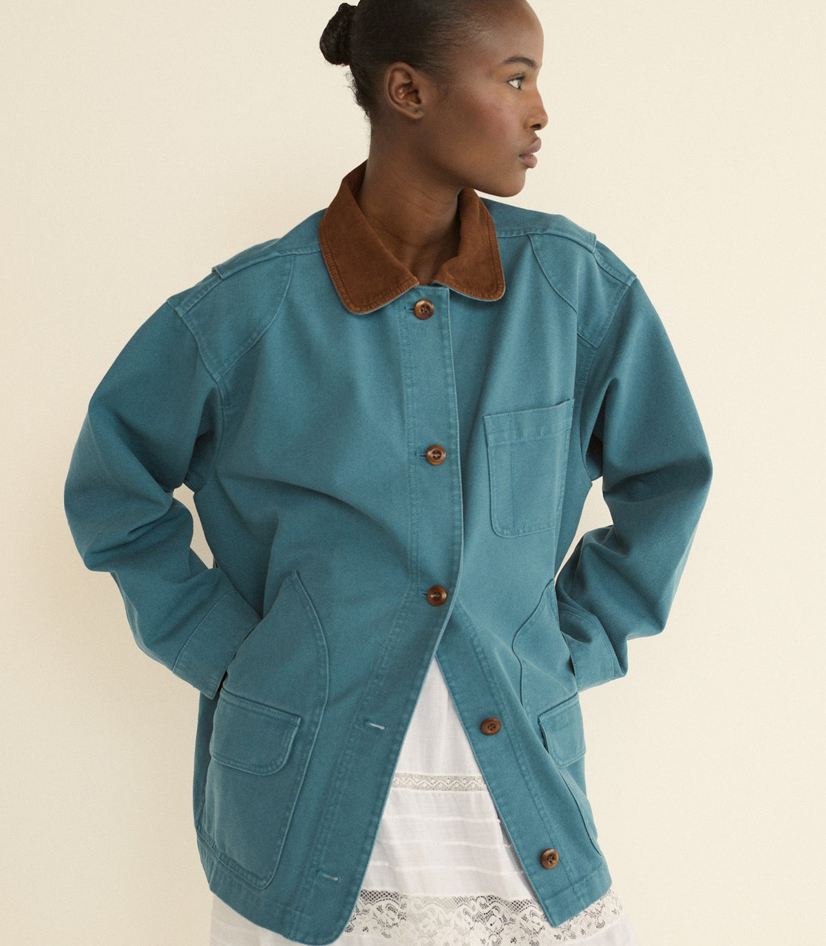 Pascual Jacket in Caspian Blue, view 2
