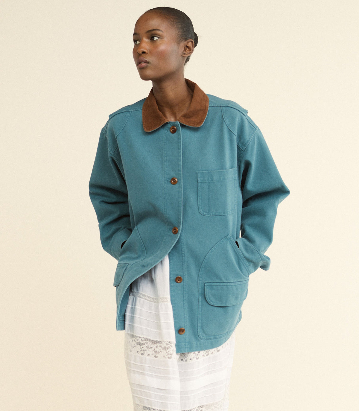 Pascual Jacket in Caspian Blue, view 3