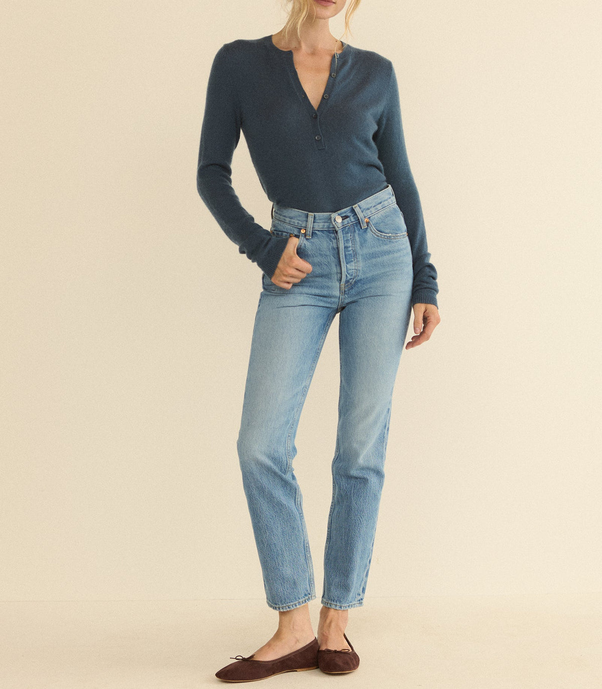 Paulene Jean in Cap Ferrat Light Wash, view 4