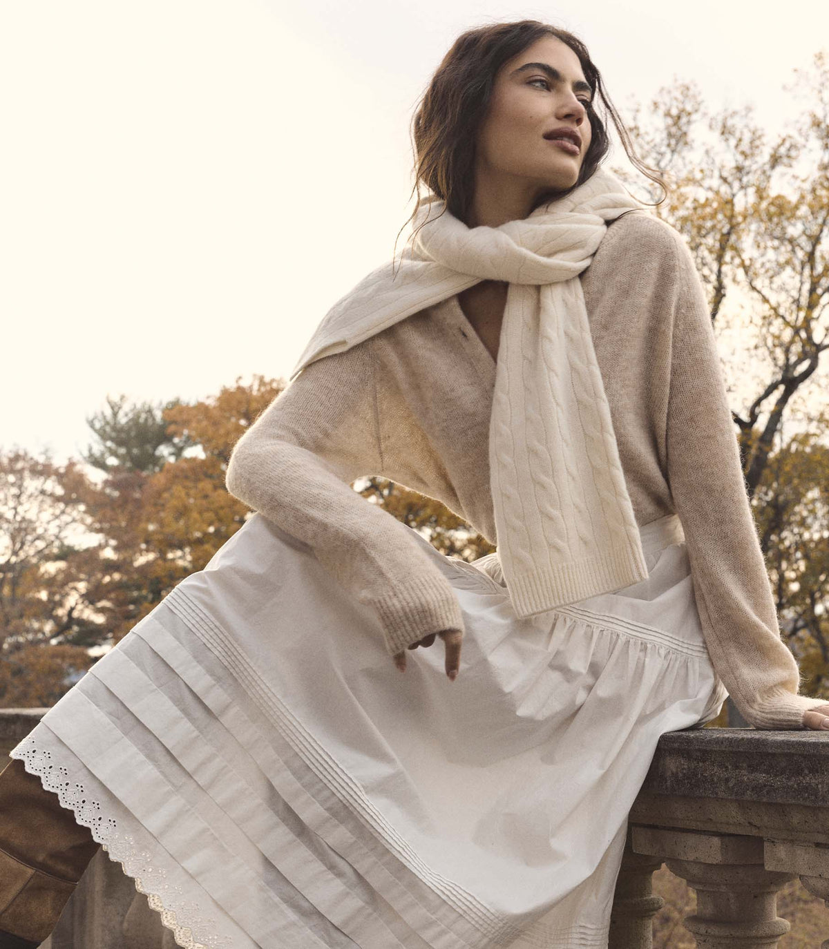 Petra Cardigan in Hazelnut Creme, view 5