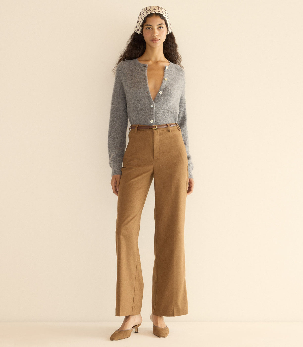 Petra Cardigan in Dark Heather Grey, view 2