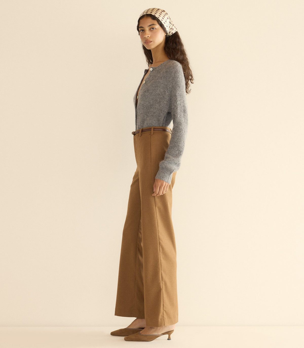 Petra Cardigan in Dark Heather Grey, view 4