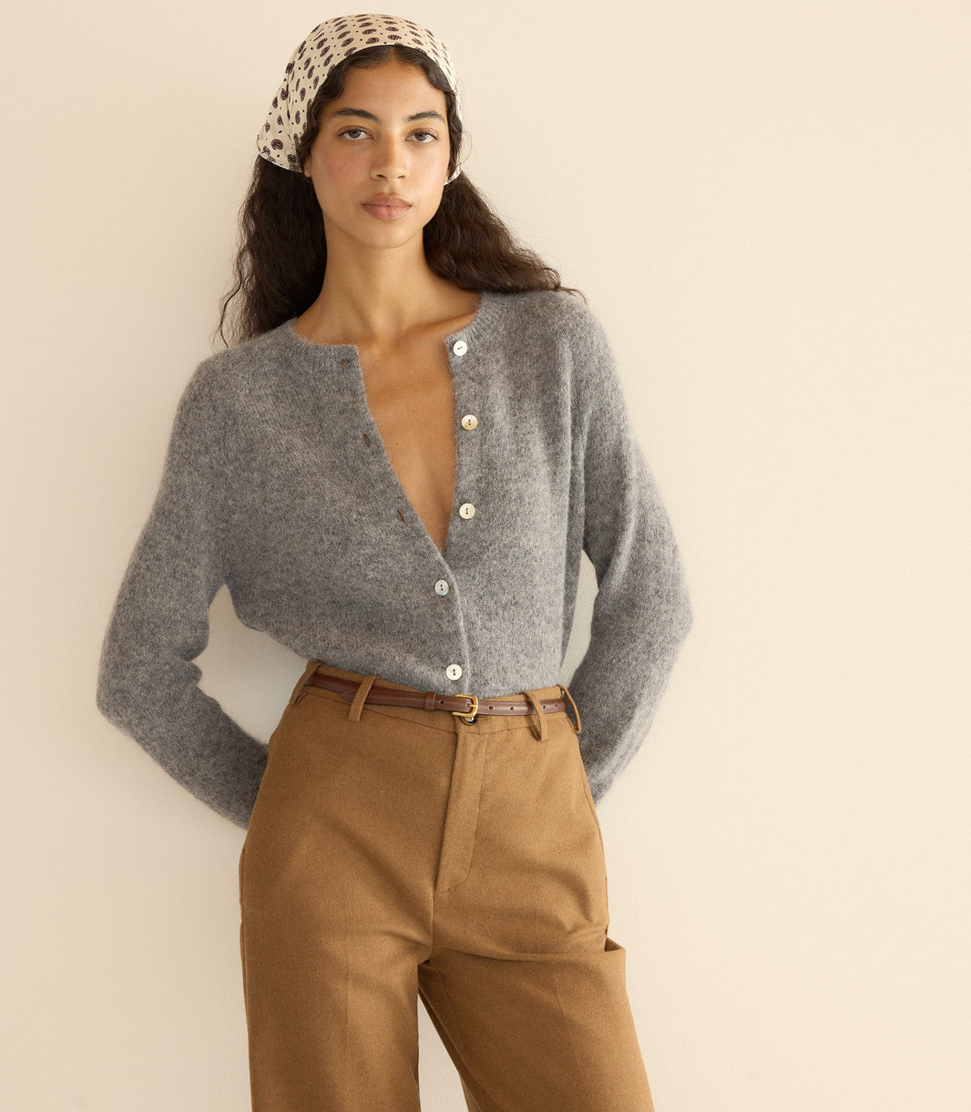 Petra Cardigan in Dark Heather Grey