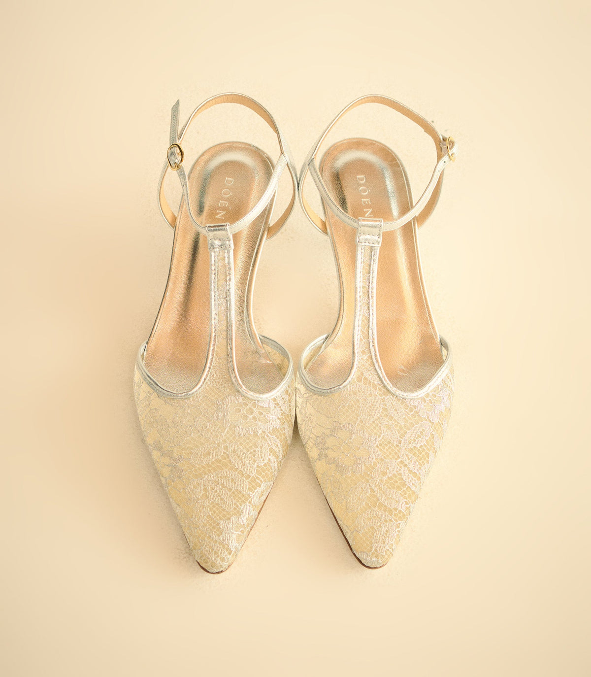 Phora Heel in Silver Lace, view 4