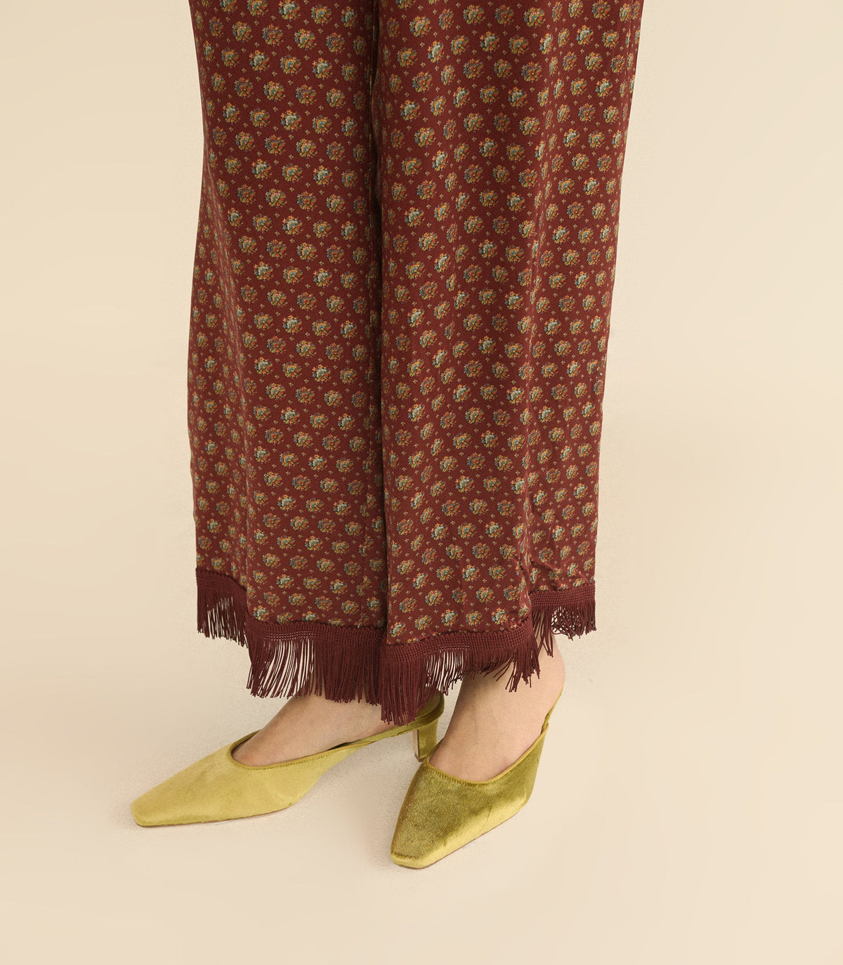 Pica Mule in Gold Panne Velvet, view 3