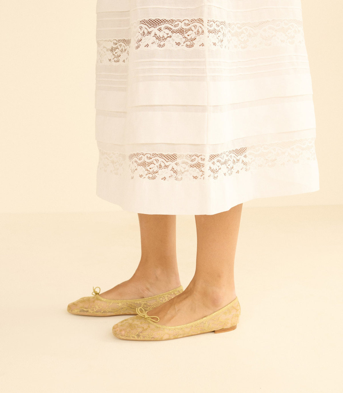 Pillar Mary Jane in Gold Lace, view 5
