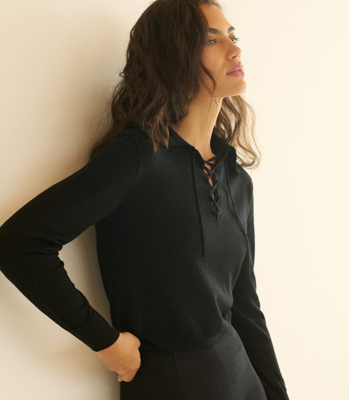 Reed Sweater in Black, view 4