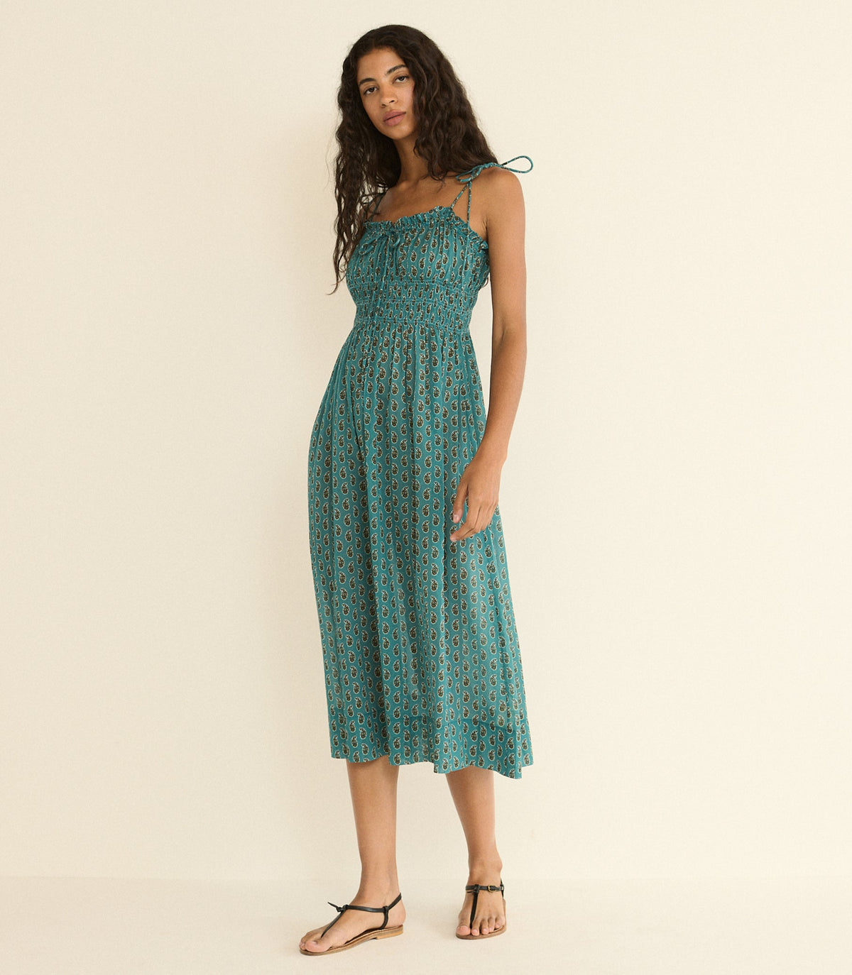 Rhoda Dress in Alba Paisley, view 8
