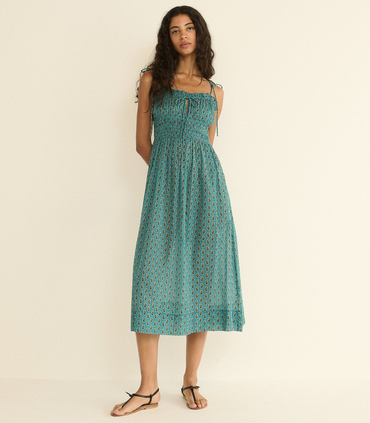 Rhoda Dress in Alba Paisley, view 3