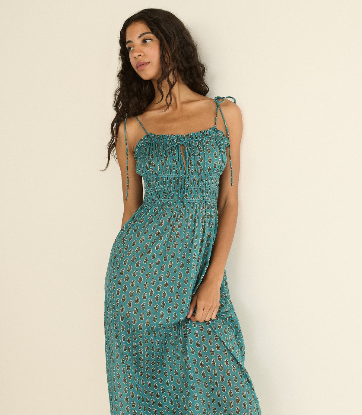 Rhoda Dress in Alba Paisley, view 4