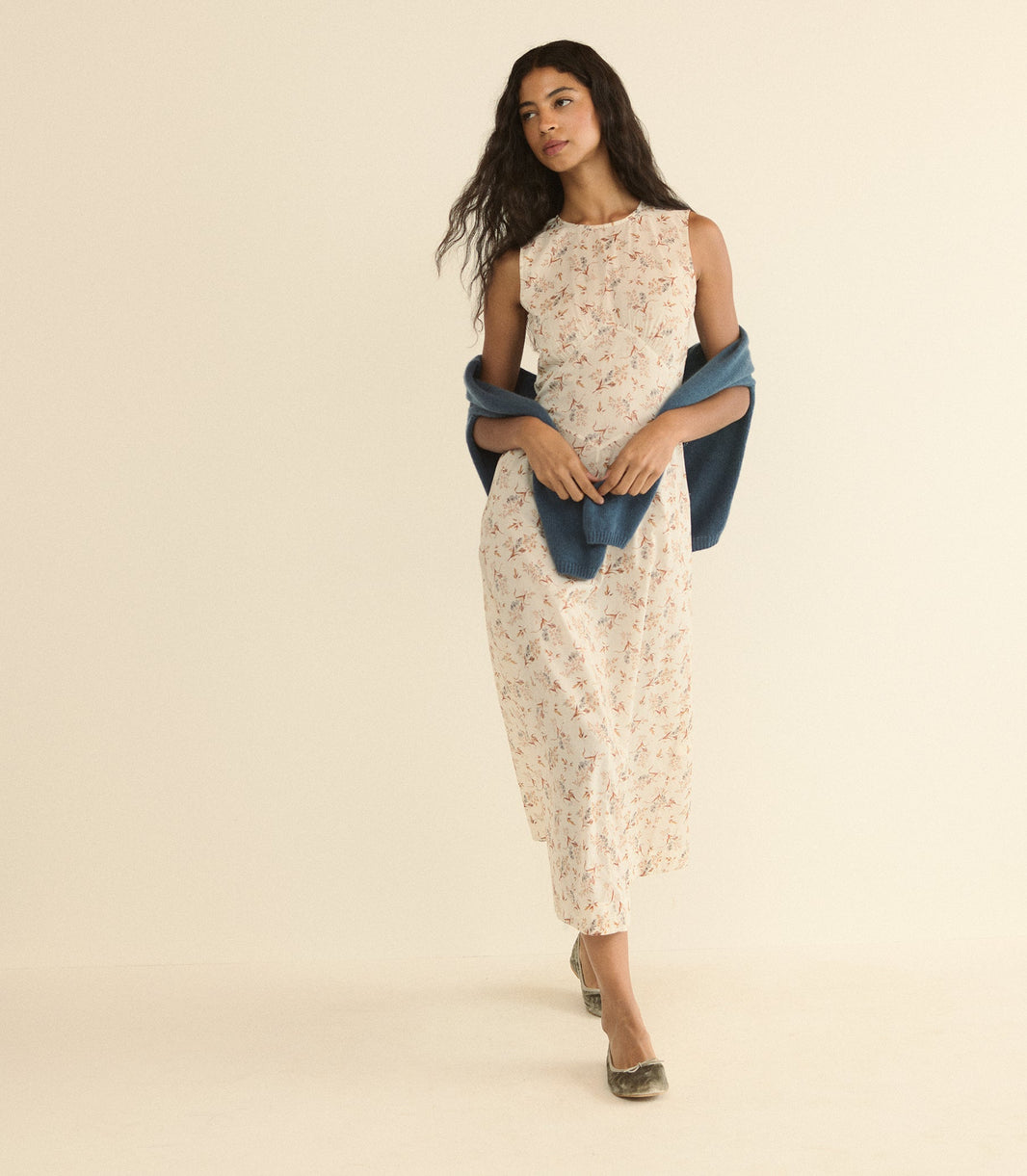 Riona Dress in Crème Windswept Meadow