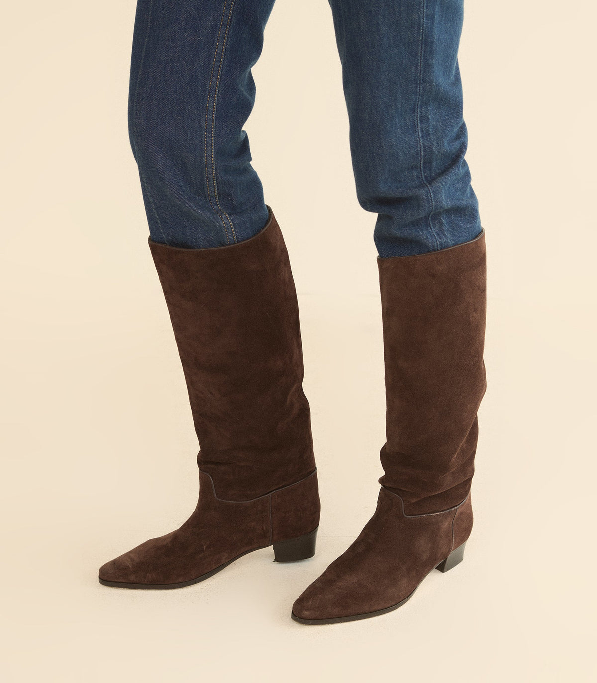 Riviera Boot in Equestrian Brown Suede, view 2