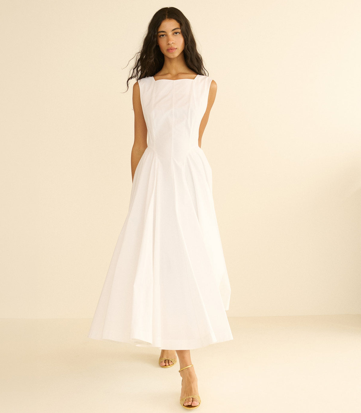 Rivière Dress in Salt, view 2