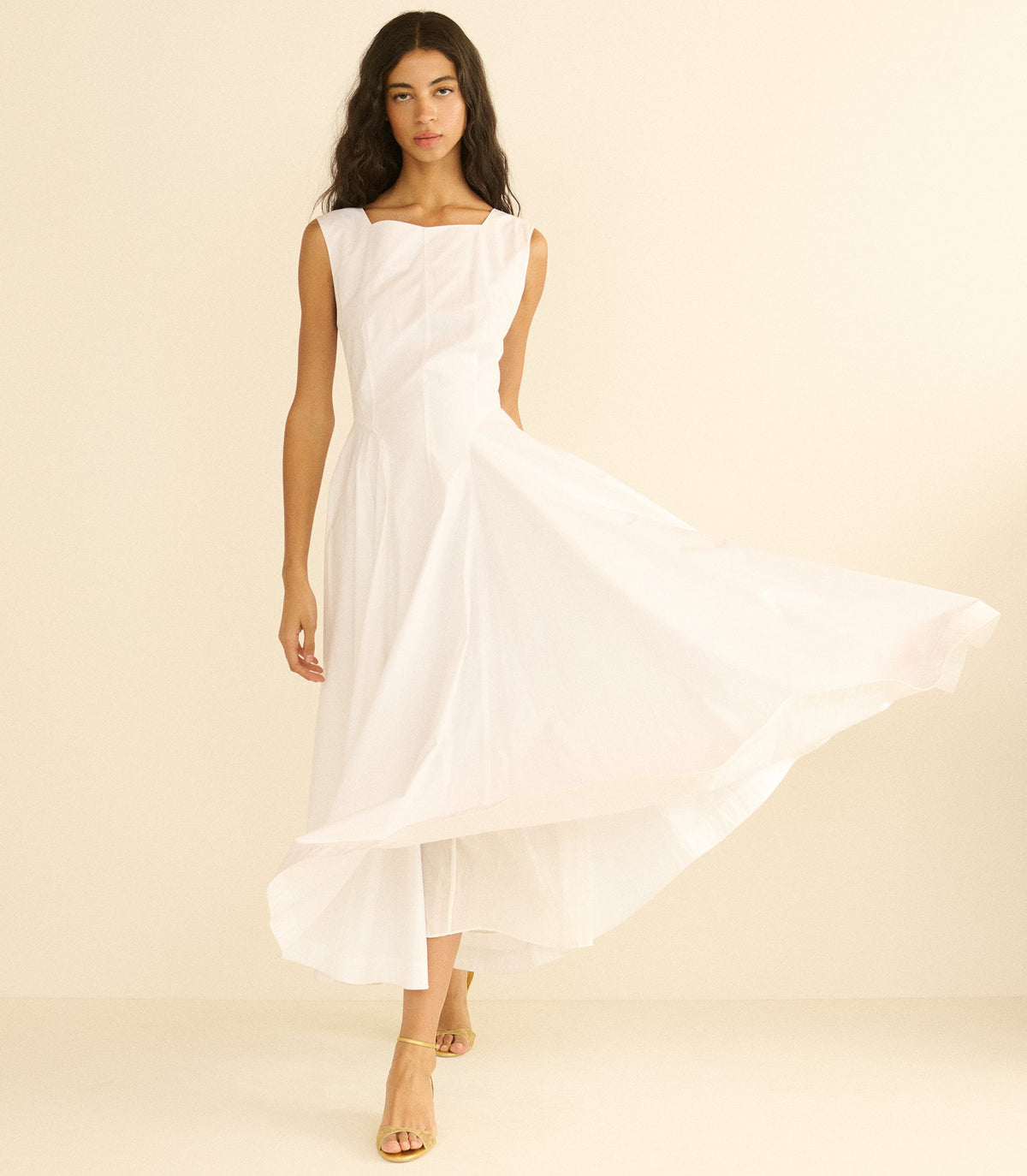 Rivière Dress in Salt, view 3