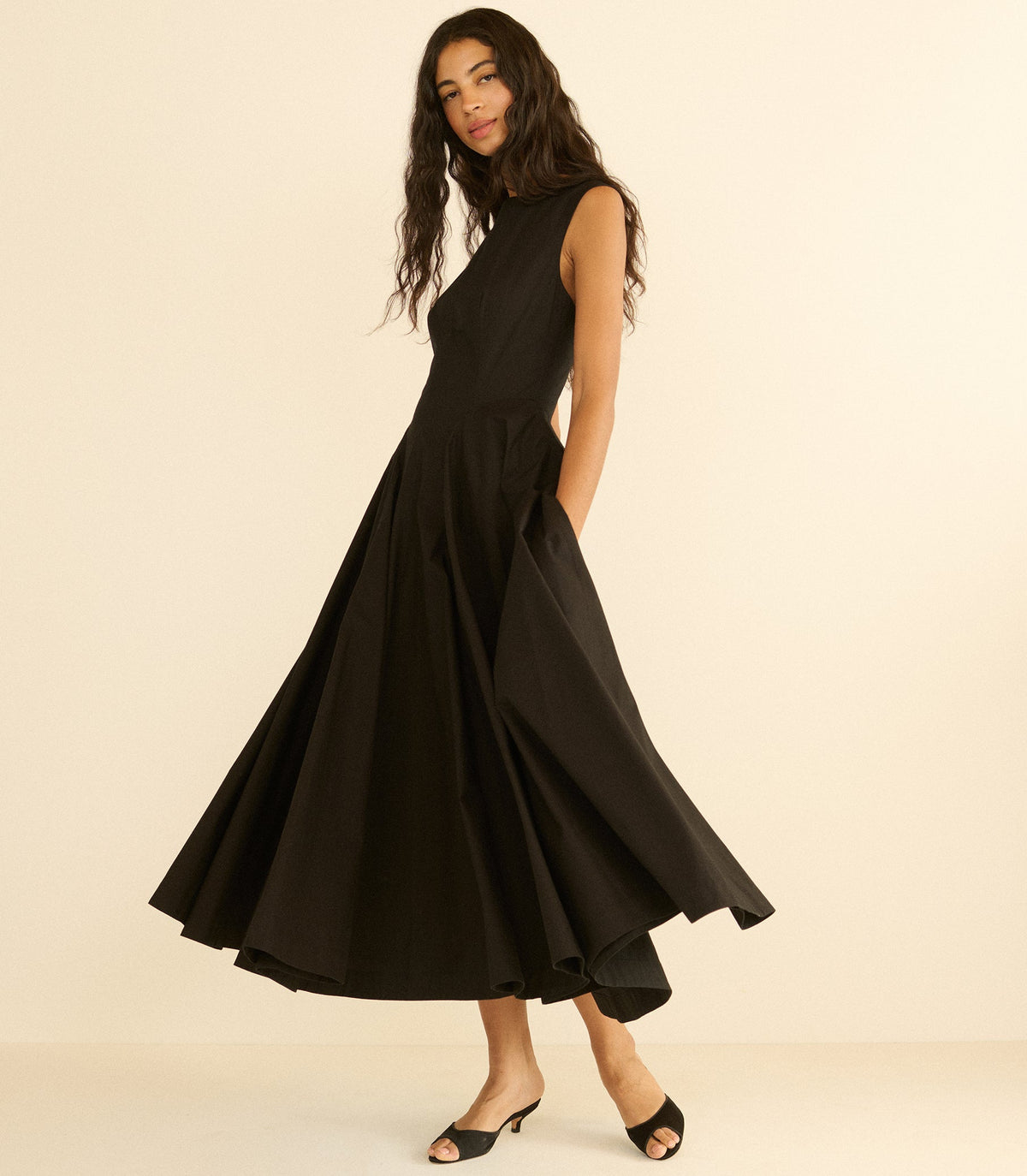 Rivière Dress in Black, view 2