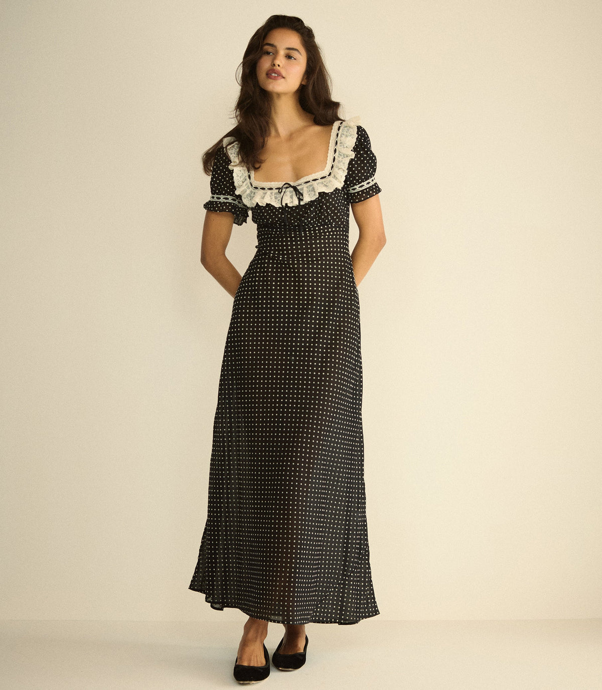 Rowan Dress in Noir Dot, view 2