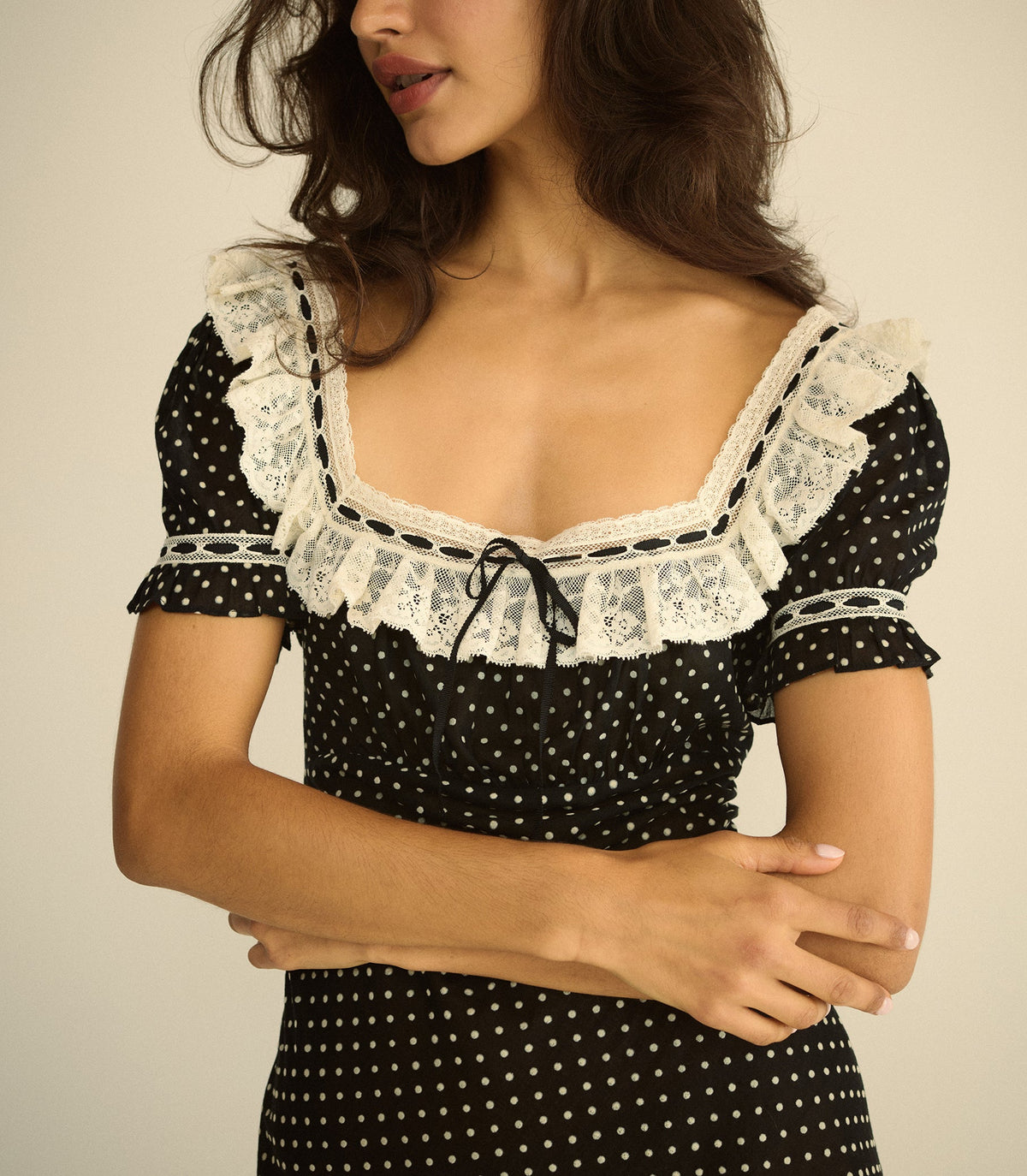 Rowan Dress in Noir Dot, view 3