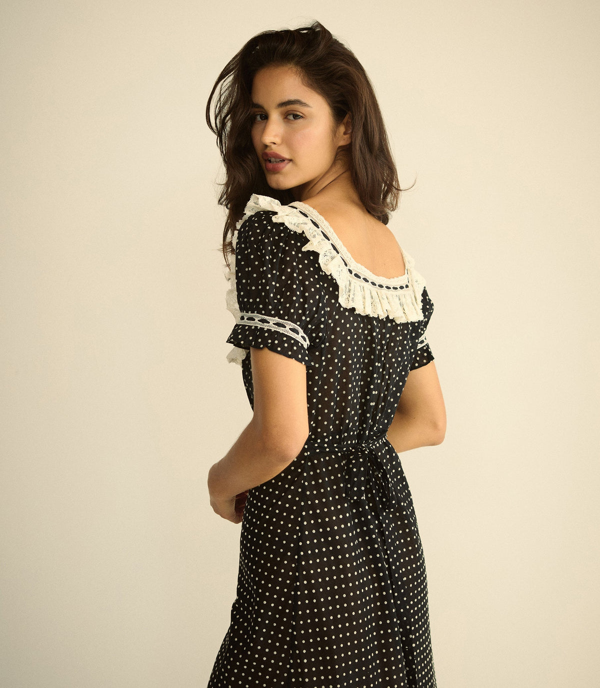 Rowan Dress in Noir Dot, view 4