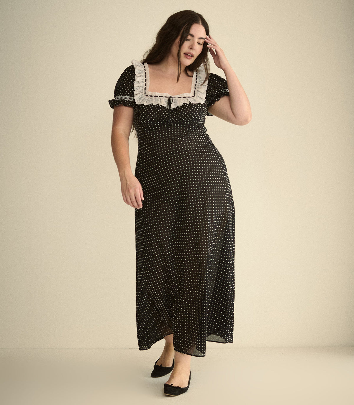 Rowan Dress in Noir Dot, view 6