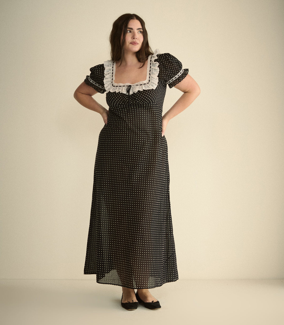 Rowan Dress in Noir Dot, view 7