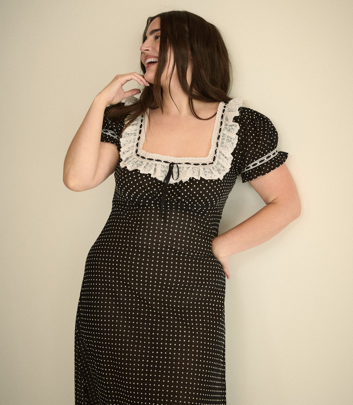Rowan Dress in Noir Dot, view 8