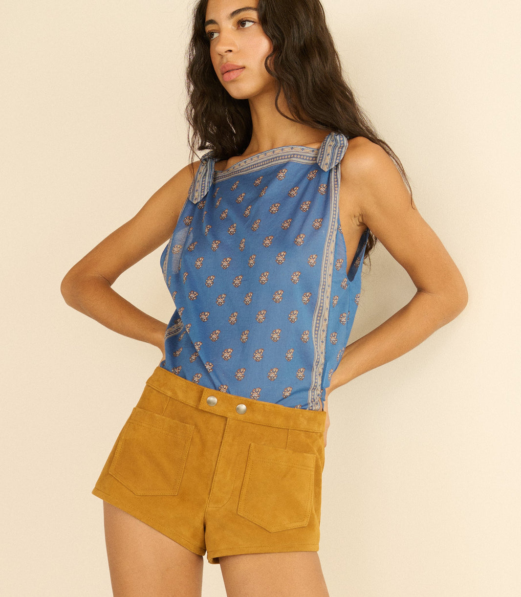 Sedona Suede Short in Barrel