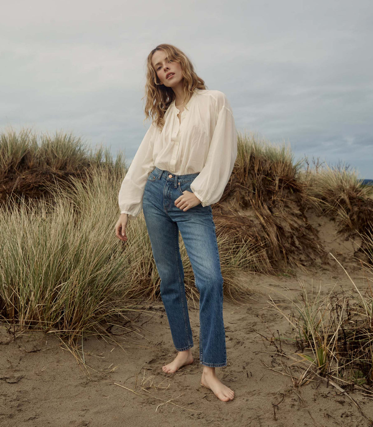 The Jane Blouse in Salt, view 2