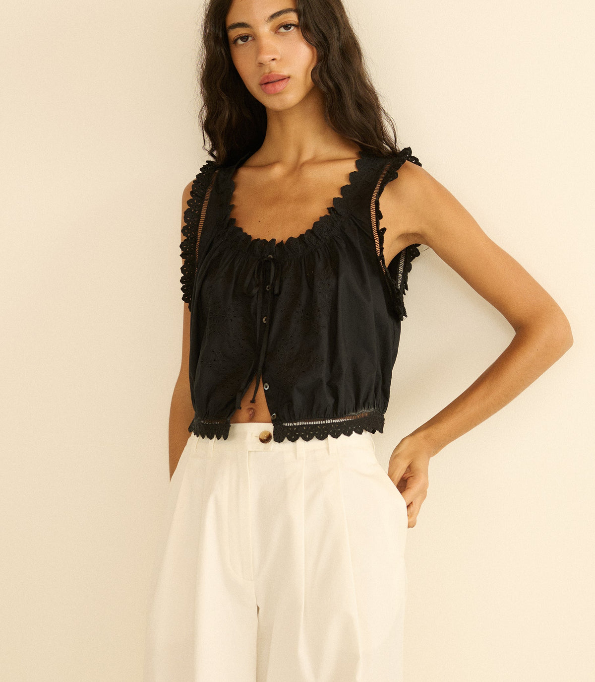 Traveler Top in Black, view 4