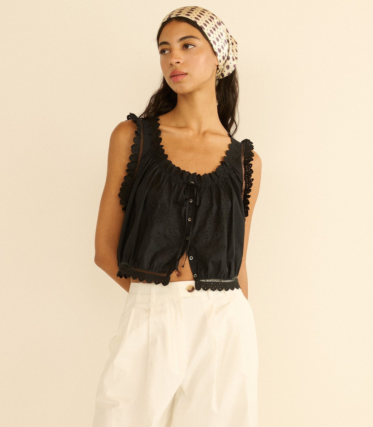 Traveler Top in Black, view 2
