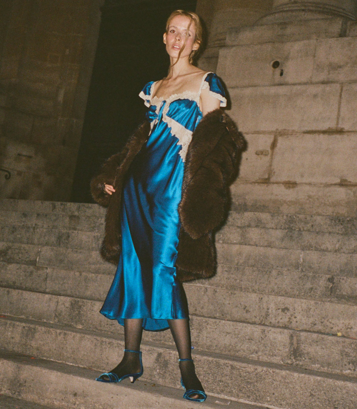 Valline Dress in Sapphire, view 5