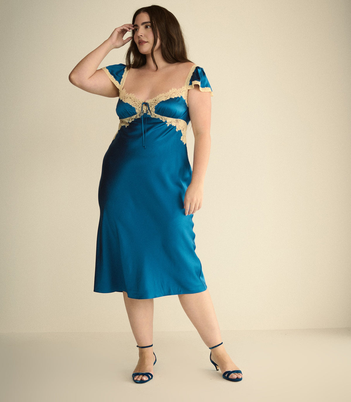 Valline Dress in Sapphire, view 6