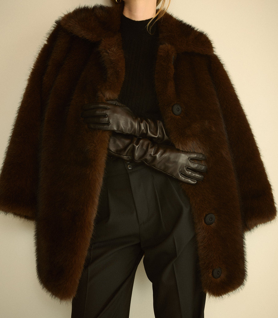 Verdi Opera Gloves in Black Leather