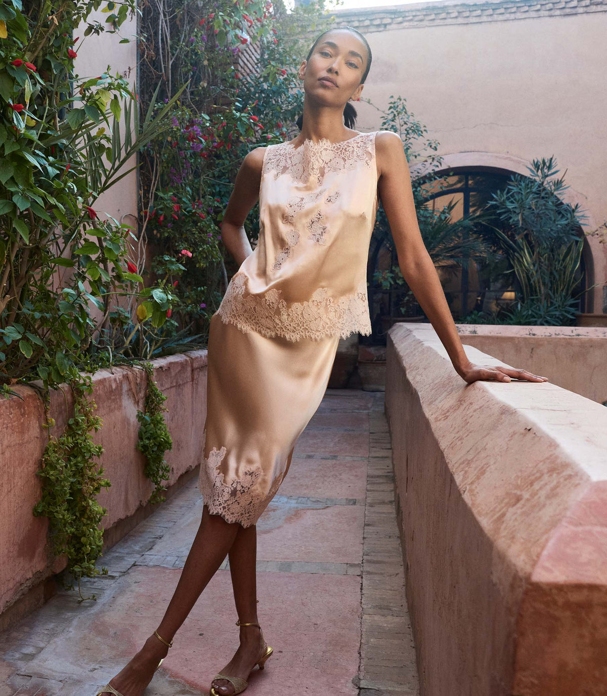 Elowette Skirt in Peach Sorbet, view 4