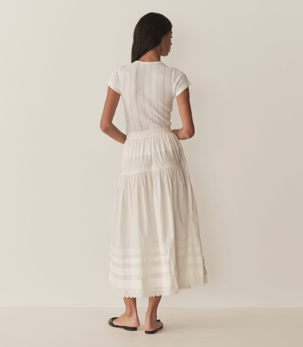 Vivi Tee in Salt Quelle Jolie Pointelle, view 4