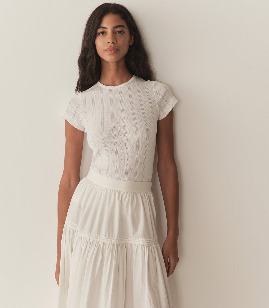 Vivi Tee in Salt Quelle Jolie Pointelle
