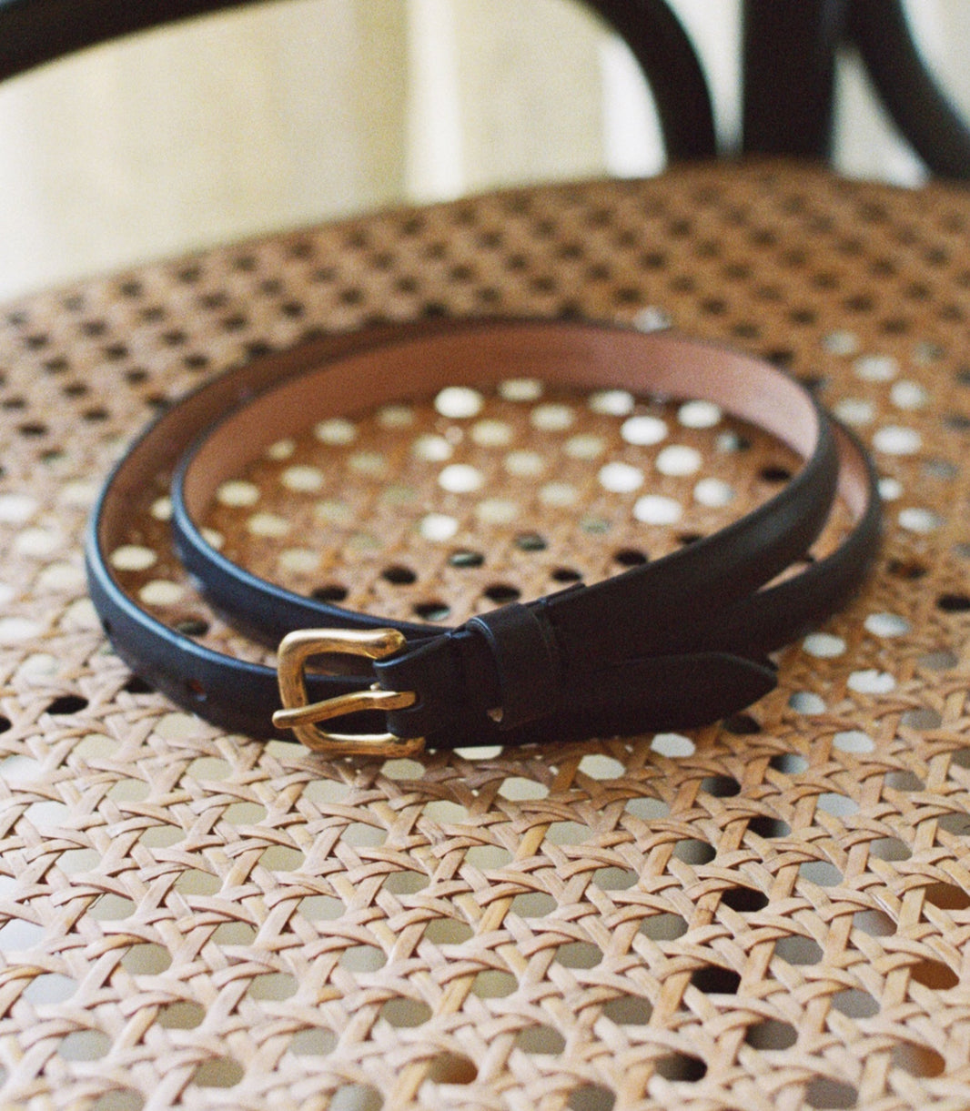 Zaza Belt in Black Leather