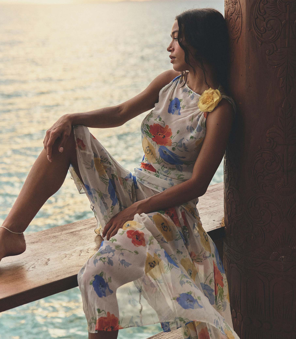 Zephirine Dress in Anemone Grove, view 3