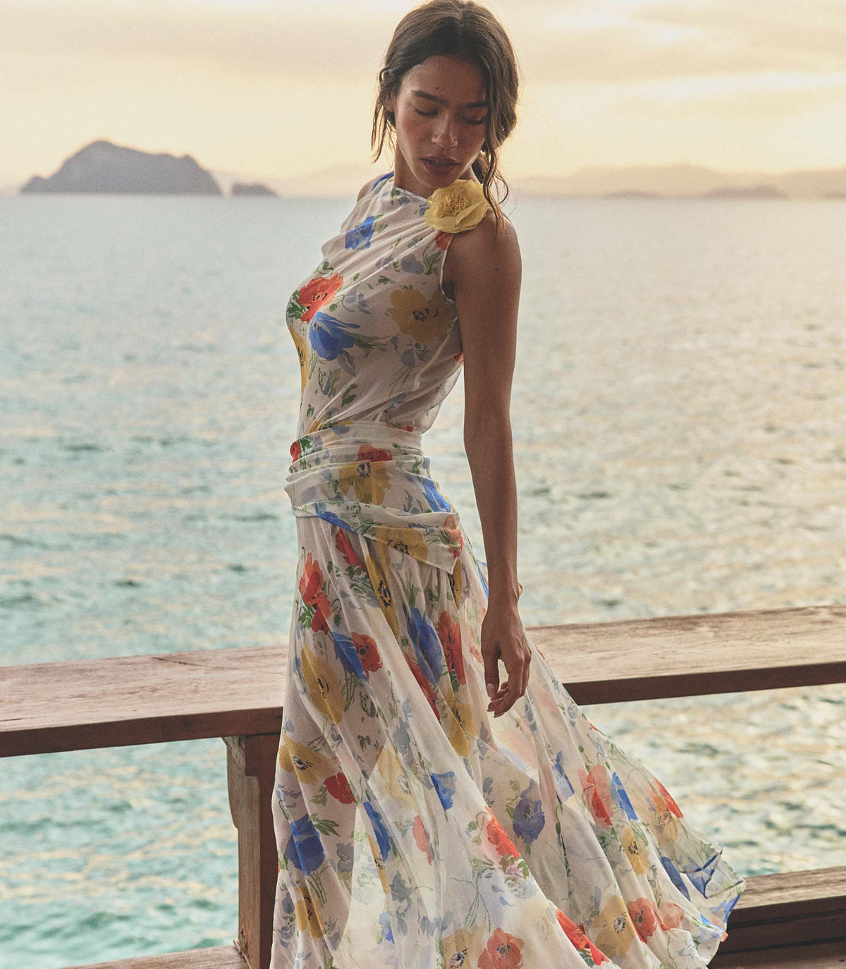 Zephirine Dress in Anemone Grove, view 4