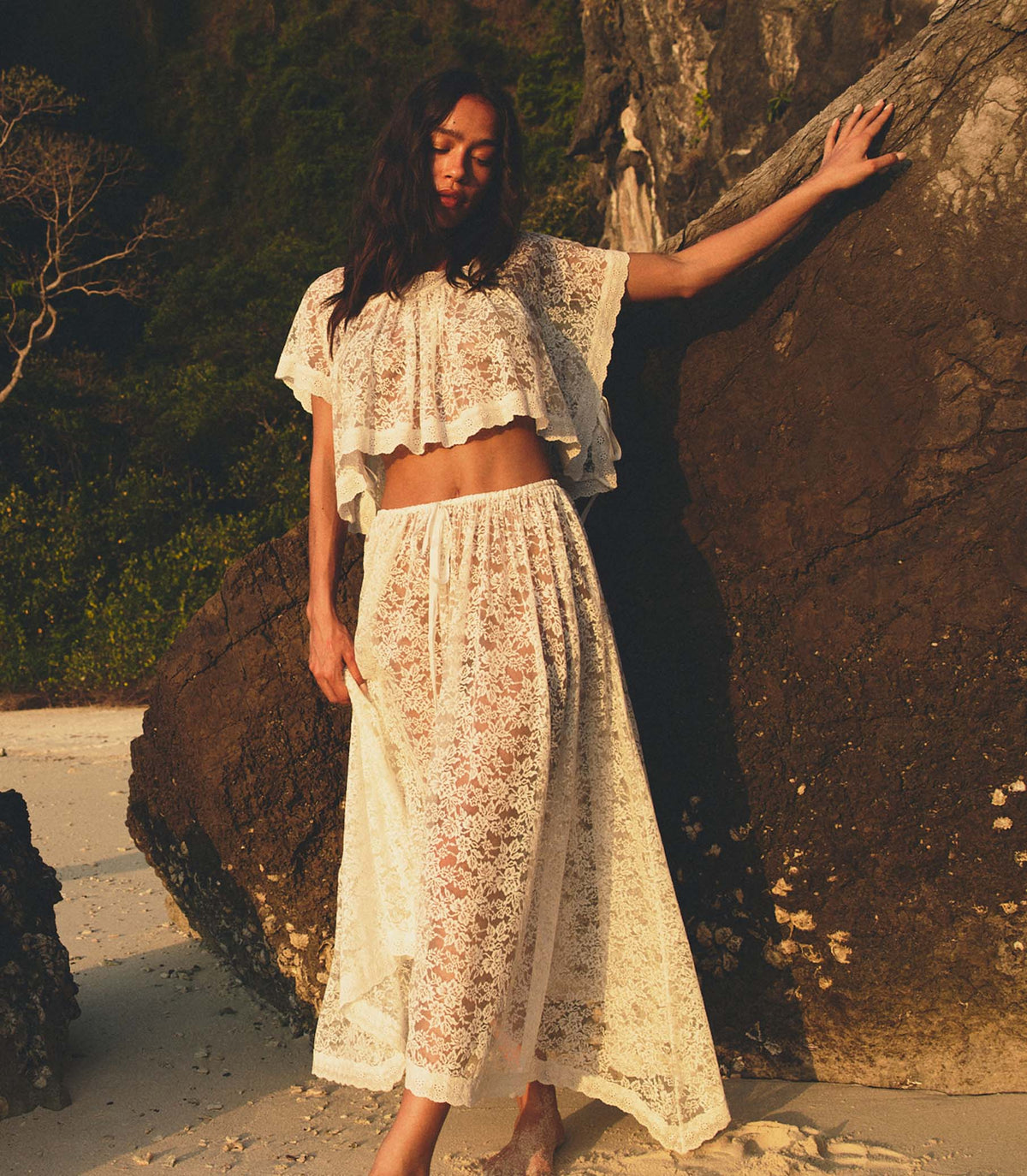 Zinnia Skirt in Salt